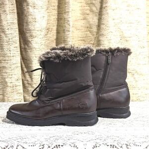 Cabincore Waterproof Winter‎ Boots Faux Fur Brown Totes Women's Size 9